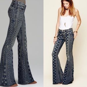 Free People Bali Mantra Ultra Flare Jeans- indigo